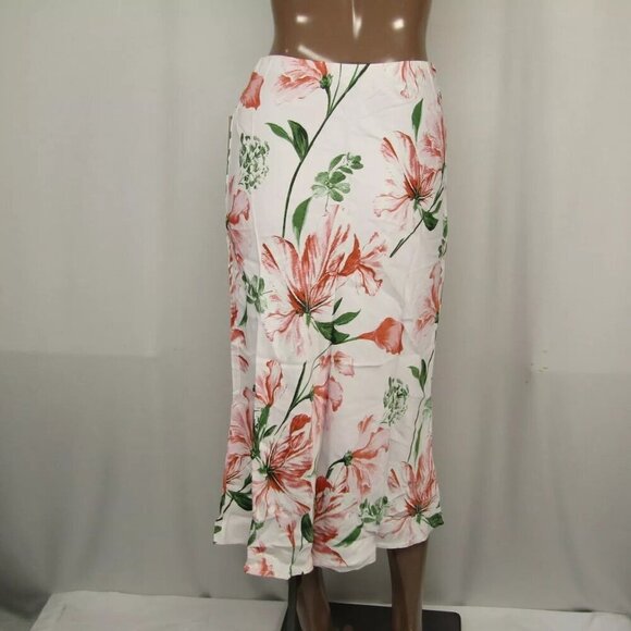 NEW ANTHROPOLOGIE Womens Midi Skirt Pink The Tilda Slip Floral Print Size XS - Picture 6 of 13